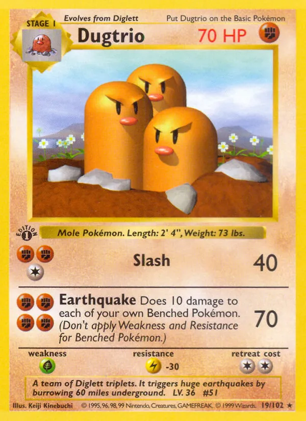 Dugtrio - Base #19
