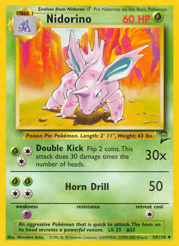 Nidorino - Base Set 2 #54