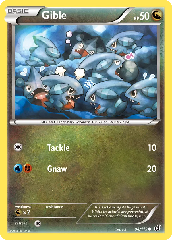 Gible - Legendary Treasures #94