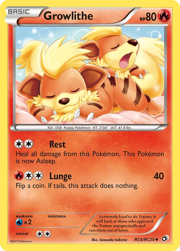 Growlithe - Legendary Treasures #RC4