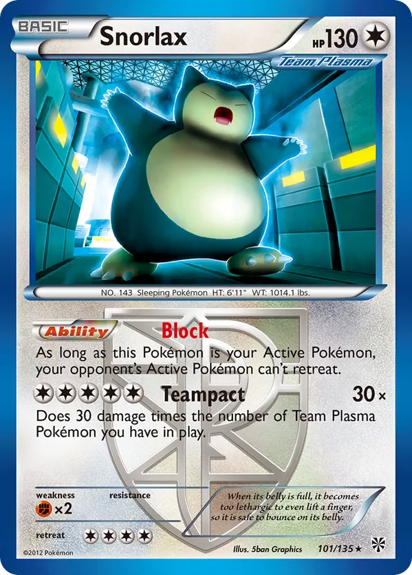 Snorlax - Plasma Storm #101