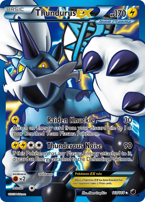 Thundurus-EX - Plasma Freeze #110