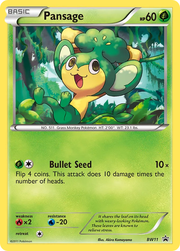 Pansage - BW Black Star Promos #BW11