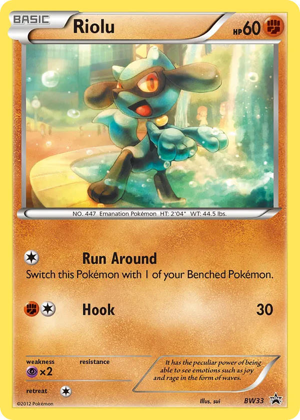 Riolu - BW Black Star Promos #BW33
