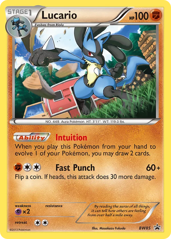 Lucario - BW Black Star Promos #BW85
