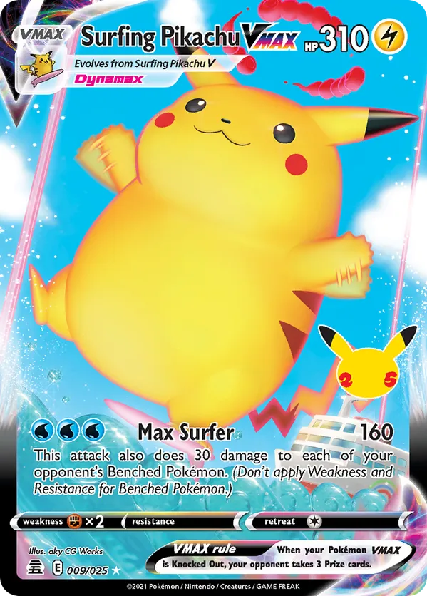 Surfing Pikachu VMAX - Celebrations #9