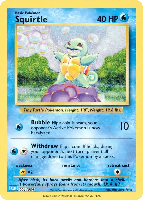 Squirtle - Pokémon TCG Classic - Blastoise #001