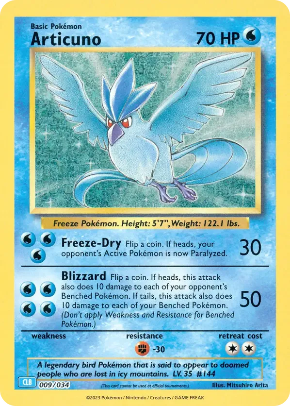 Articuno - Pokémon TCG Classic - Blastoise #009