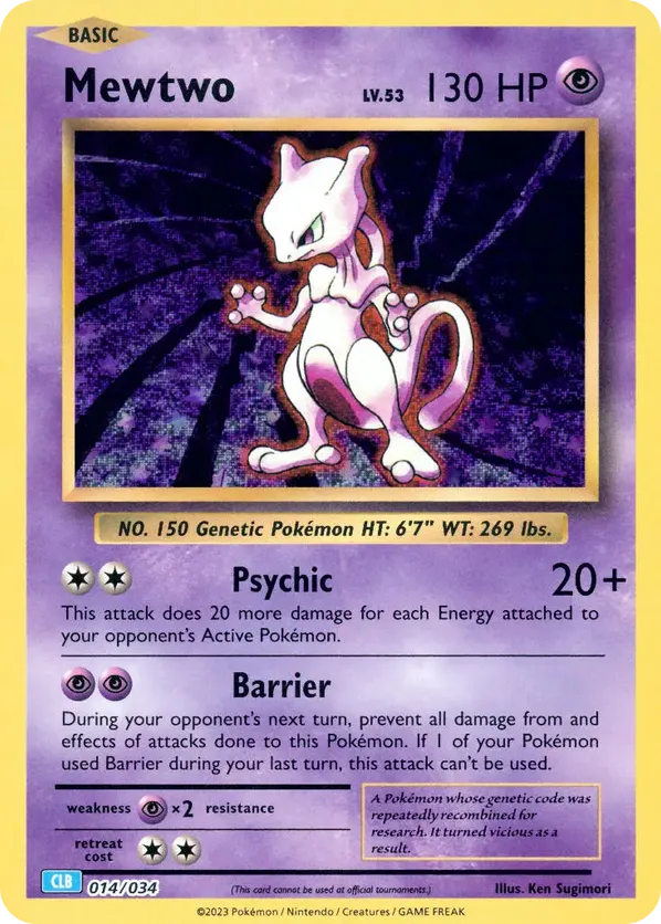 Mewtwo - Pokémon TCG Classic - Blastoise #014