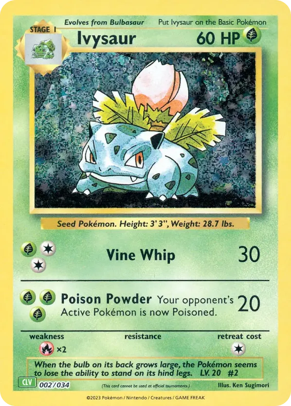 Ivysaur - Pokémon TCG Classic - Venusaur #002