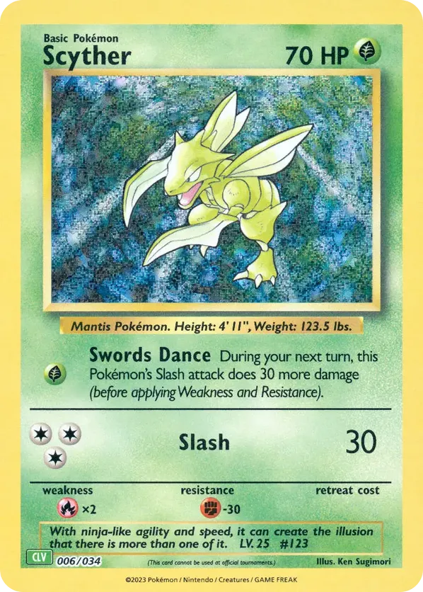 Scyther - Pokémon TCG Classic - Venusaur #006