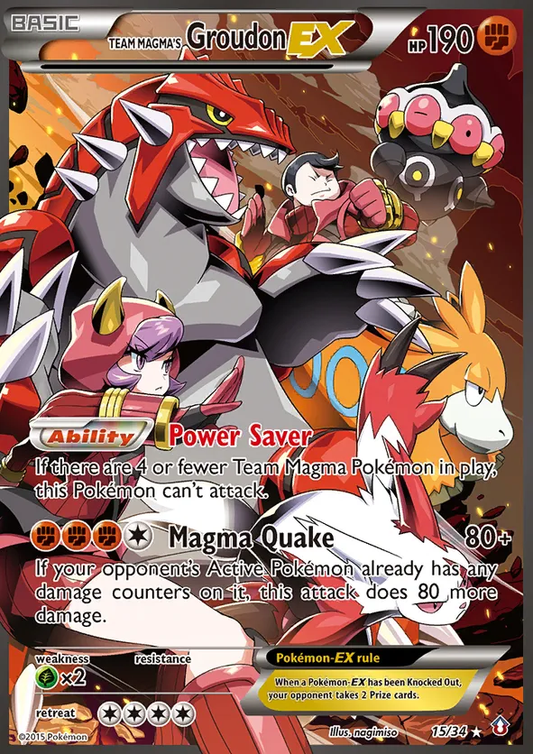 Team Magma's Groudon-EX - Double Crisis #15