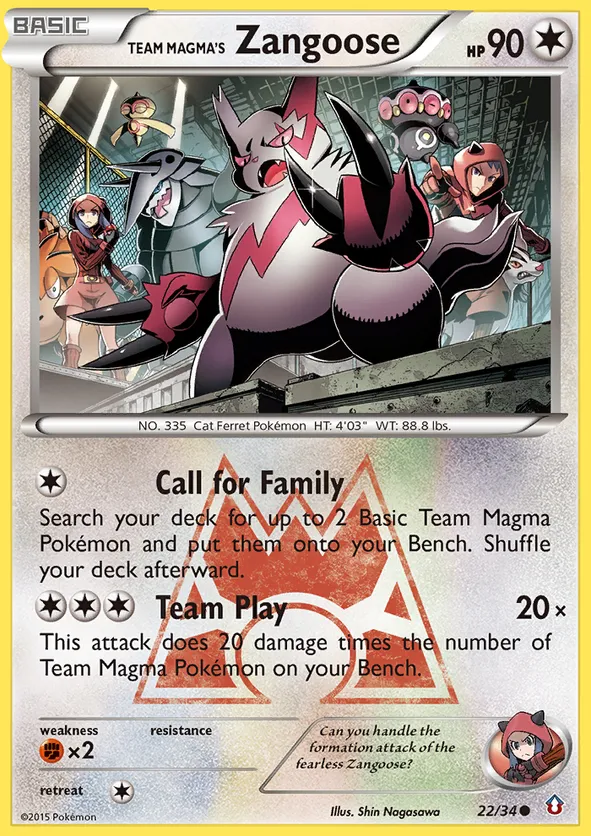 Team Magma's Zangoose - Double Crisis #22