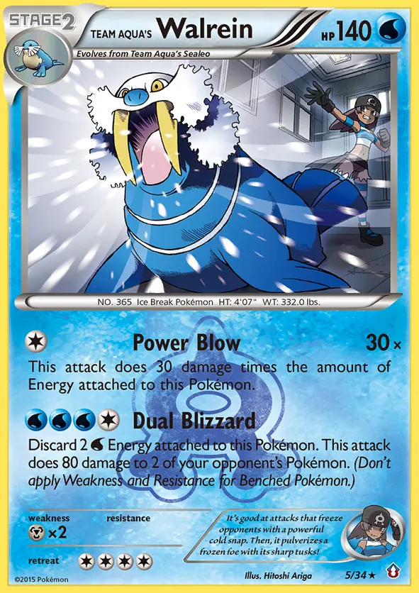 Team Aqua's Walrein - Double Crisis #5