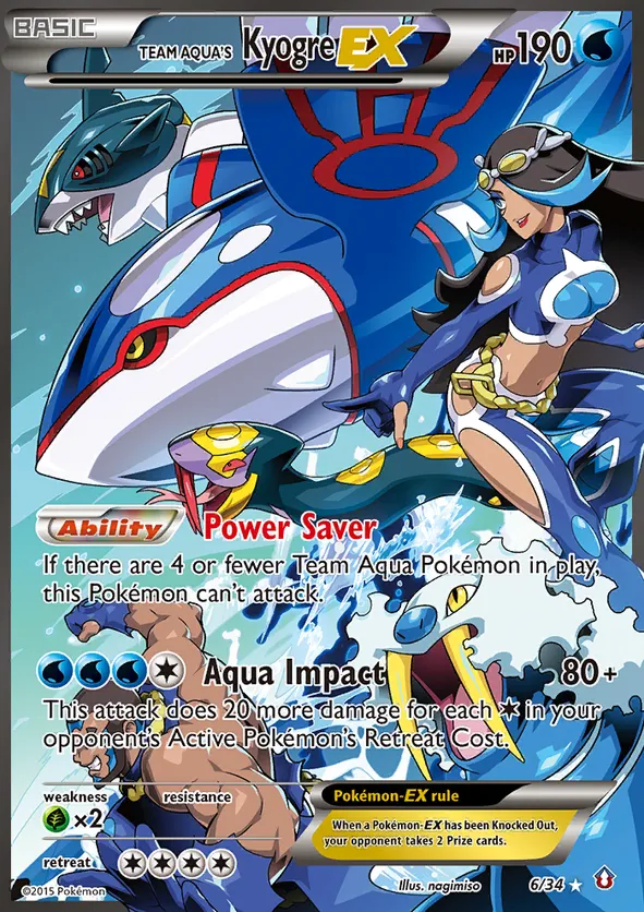 Team Aqua's Kyogre-EX - Double Crisis #6