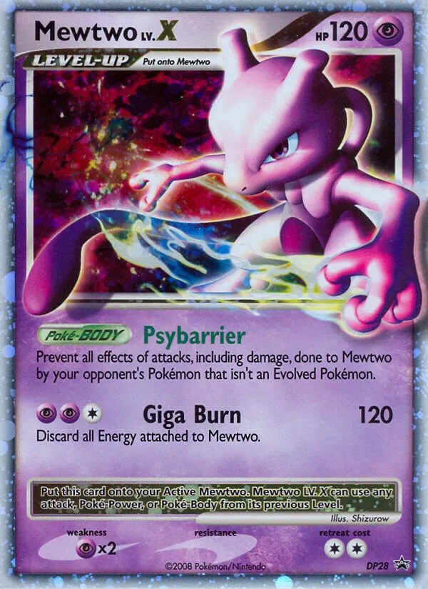 Mewtwo LV.X - DP Black Star Promos #DP28