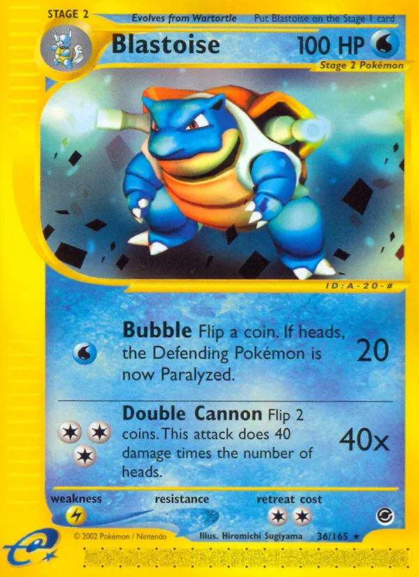 Blastoise - Expedition Base Set #36