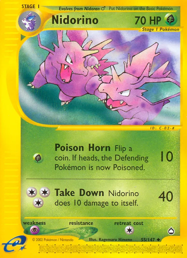 Nidorino - Aquapolis #55
