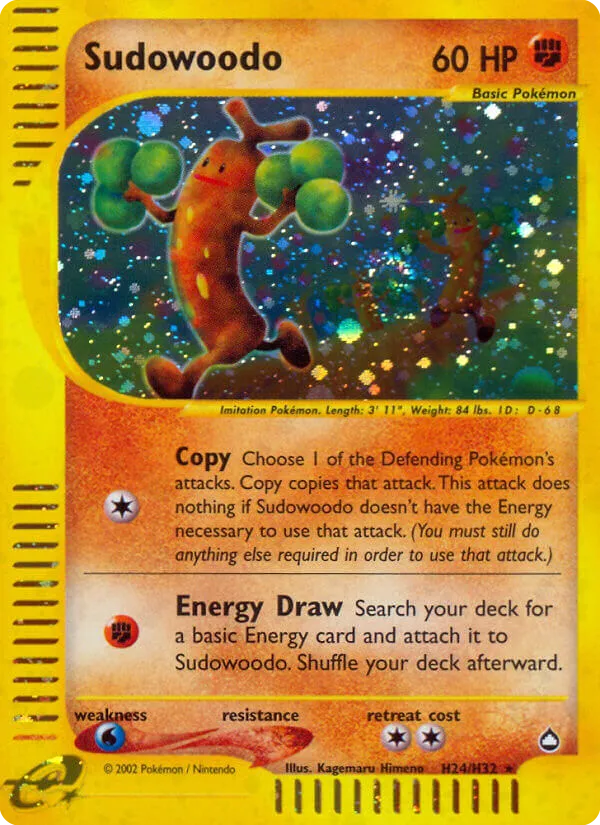 Sudowoodo - Aquapolis #H24