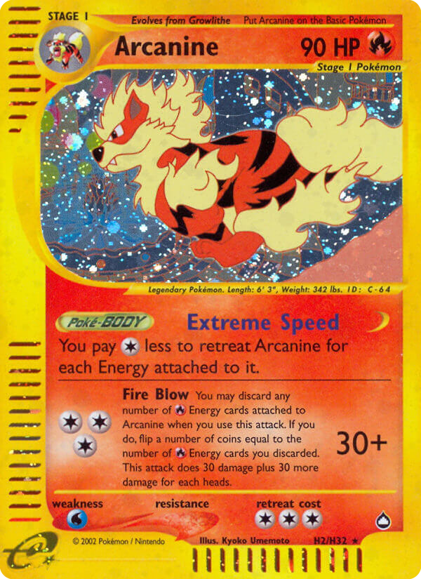 Arcanine - Aquapolis #H2