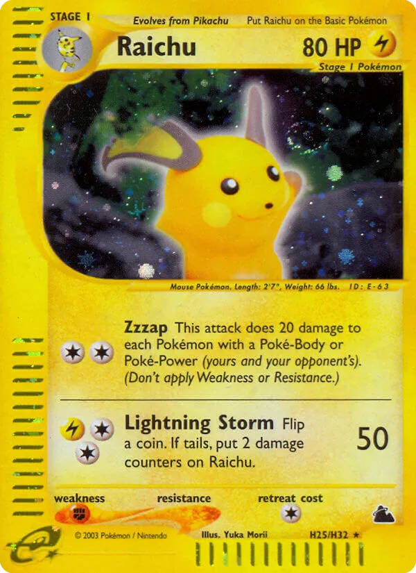 Raichu - Skyridge #H25