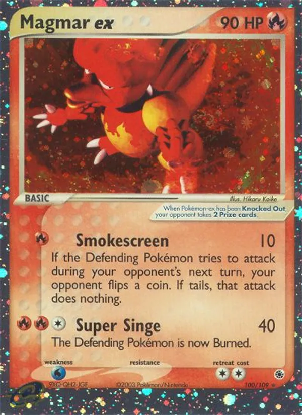 Magmar ex - Ruby & Sapphire #100