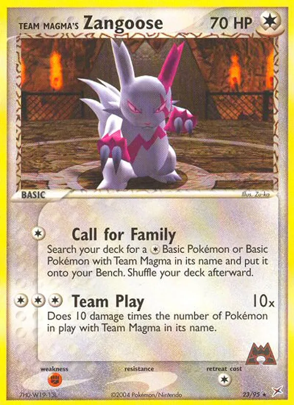 Team Magma's Zangoose