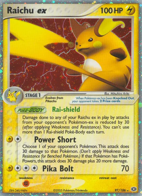 Raichu ex - Emerald #97