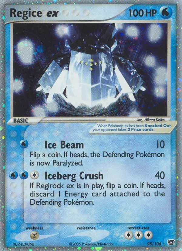 Regice ex - Emerald #98