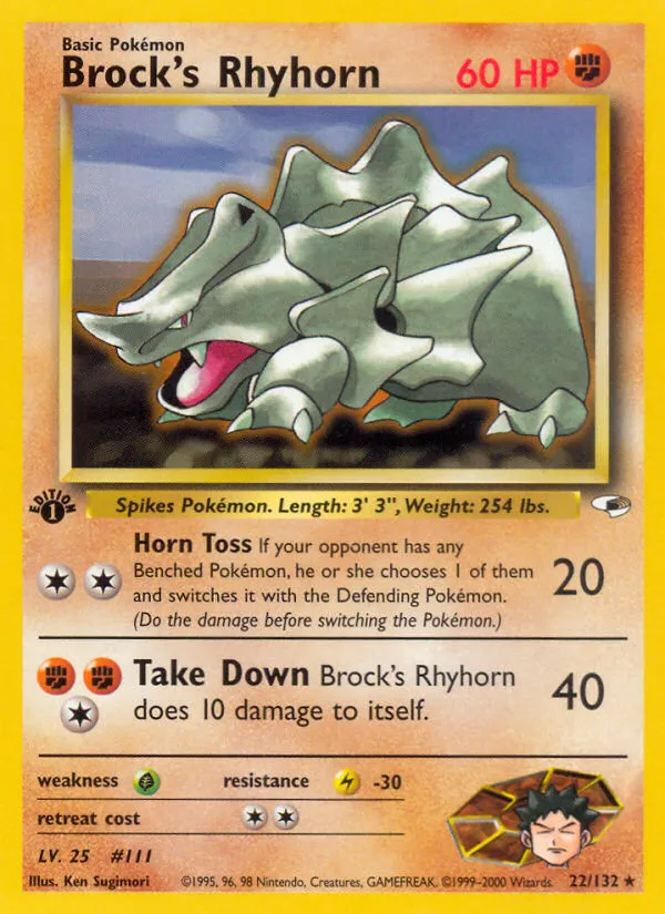 Brock's Rhyhorn - Gym Heroes #22