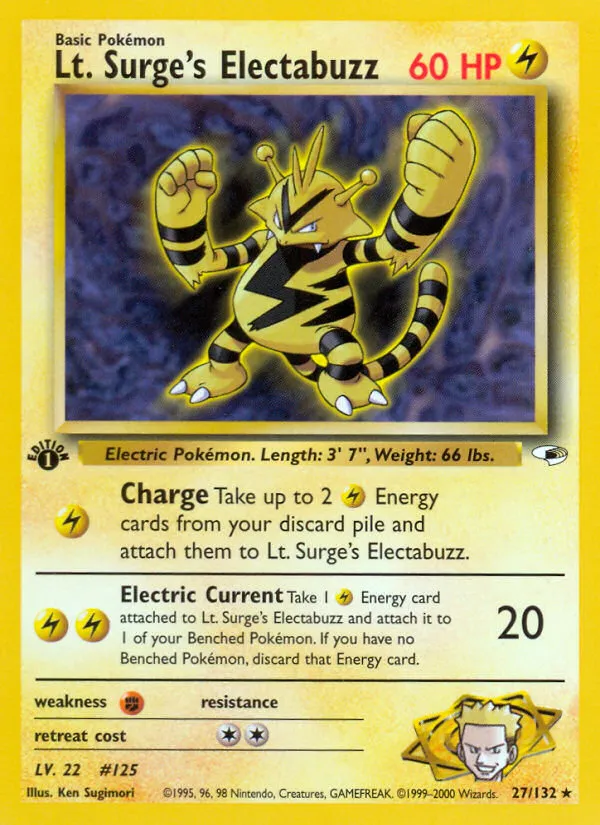 Lt. Surge's Electabuzz - Gym Heroes #27