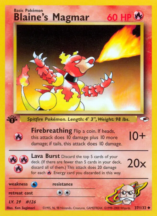 Blaine's Magmar - Gym Heroes #37