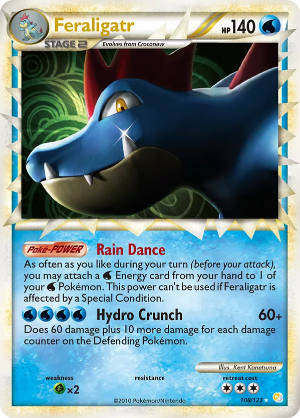 Feraligatr - HeartGold & SoulSilver #108