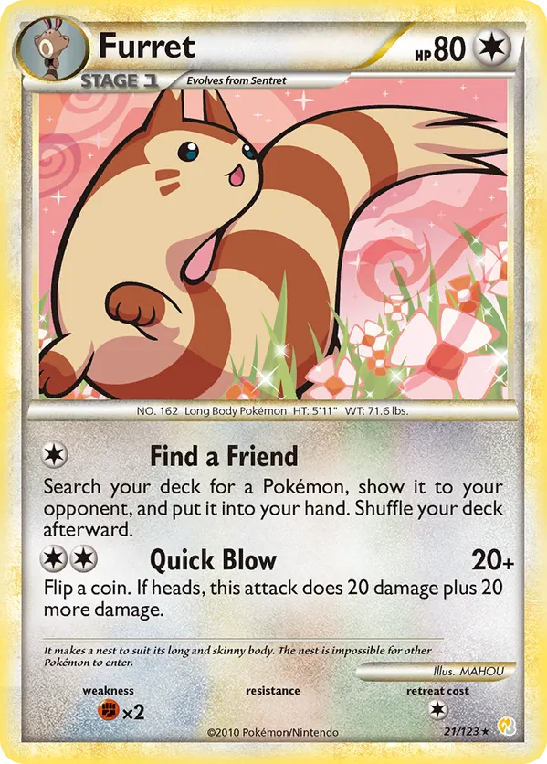Furret - HeartGold & SoulSilver #21