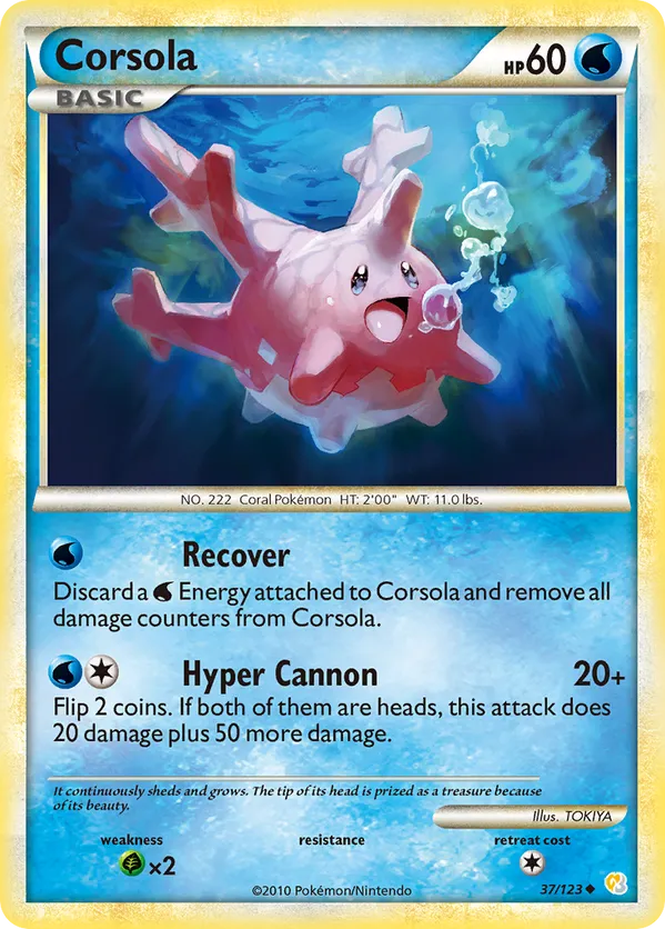 Corsola - HeartGold & SoulSilver #37
