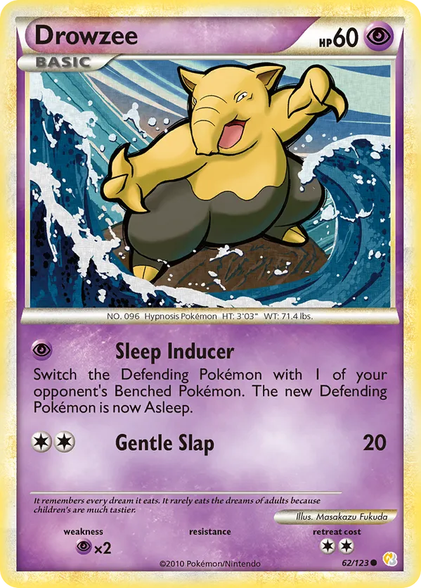 Drowzee - HeartGold & SoulSilver #62