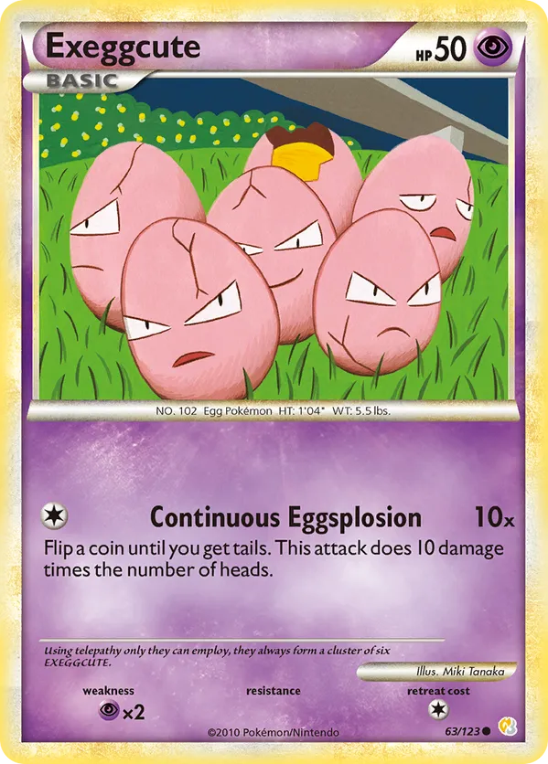 Exeggcute - HeartGold & SoulSilver #63