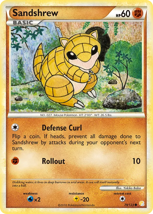 Sandshrew - HeartGold & SoulSilver #79