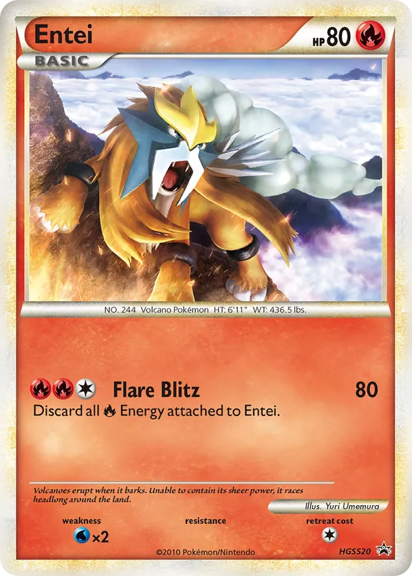 Entei - HGSS Black Star Promos #HGSS20