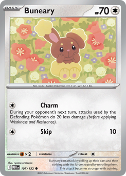 Buneary - Mega Evolution 107 Pokemon TCG Card