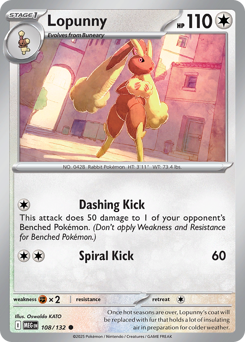 Lopunny - Mega Evolution 108 Pokemon TCG Card