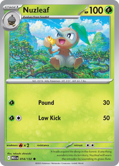 Nuzleaf - Mega Evolution 14 Pokemon TCG Card