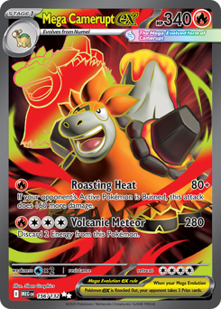 Mega Camerupt ex - Mega Evolution 156 Pokemon TCG Card