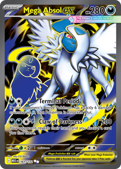 Mega Absol ex - Mega Evolution 161 Pokemon TCG Card