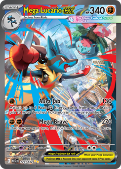 Mega Lucario ex - Mega Evolution 179 Pokemon TCG Card