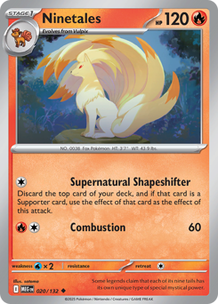 Ninetales - Mega Evolution 20 Pokemon TCG Card