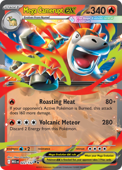Mega Camerupt ex - Mega Evolution 22 Pokemon TCG Card