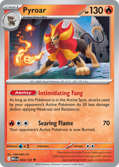 Pyroar - Mega Evolution 24 Pokemon TCG Card