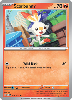 Scorbunny - Mega Evolution 26 Pokemon TCG Card