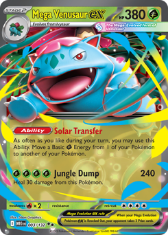 Mega Venusaur ex - Mega Evolution 3 Pokemon TCG Card
